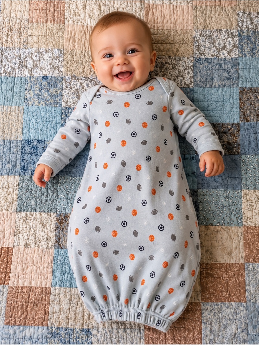 Bundle Simple Joys Baby Sleeper Gowns with Dino and Sports Prints Newborn - Picture 1 of 10